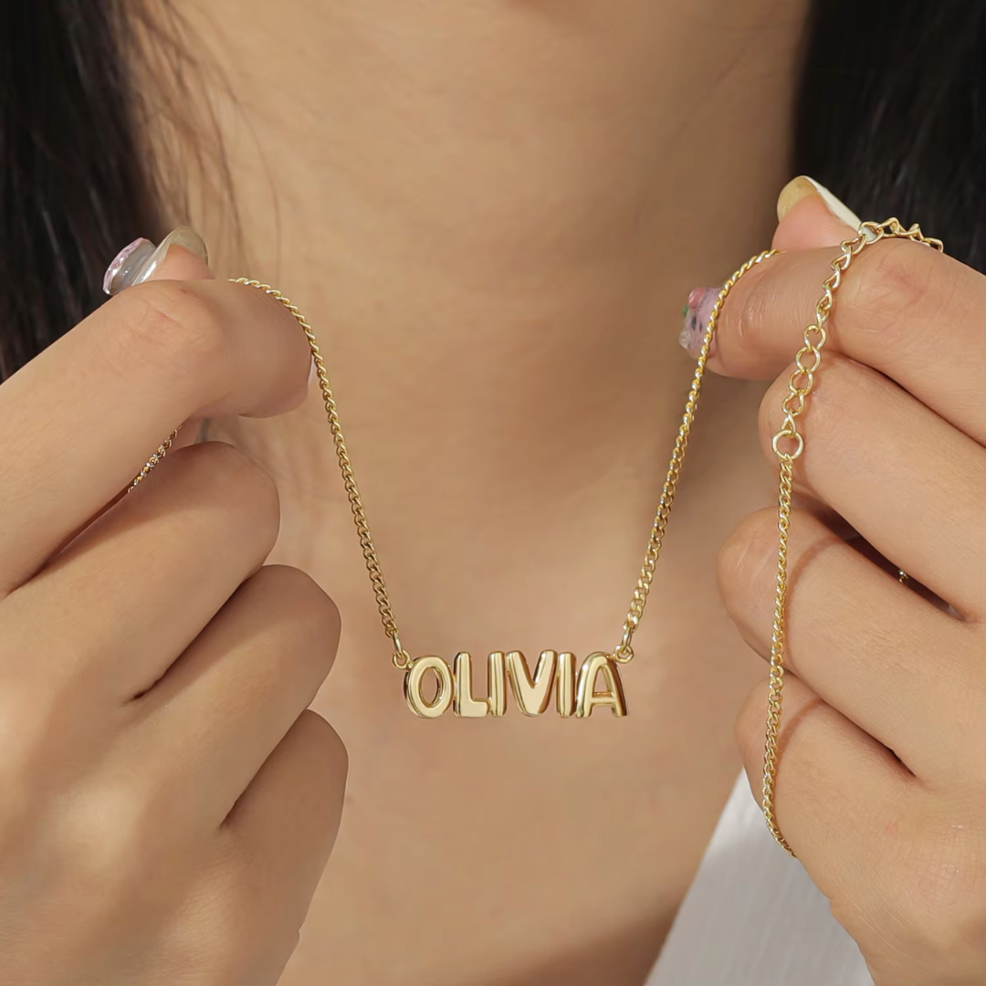 Bubble Name Necklace